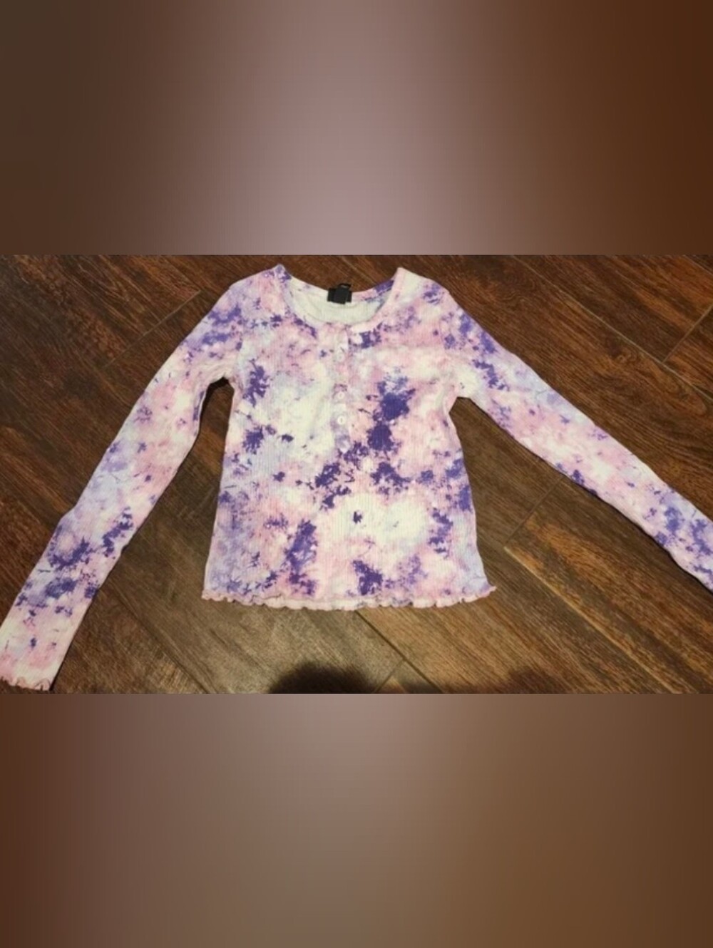 Girls Purple Tie Dye Blouse